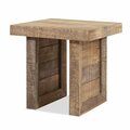 Homeroots Solid Mango Wood End Table 379816